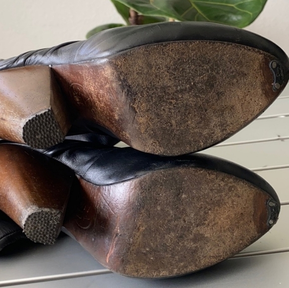 ASH Leather❤ 4Wooden Heel Boots - Picture 5 of 7